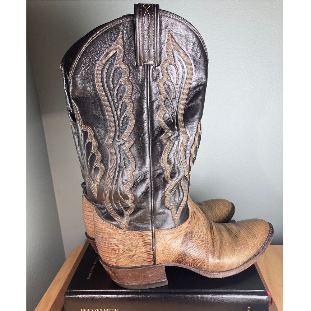 Tony Lama Vintage Men's Lizard Limited Edition Rare 8817 Western Boots Sz 9D